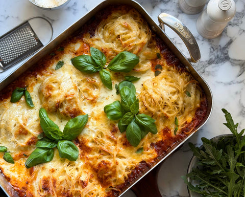Recept: Spaghettigratäng med Älgfärs